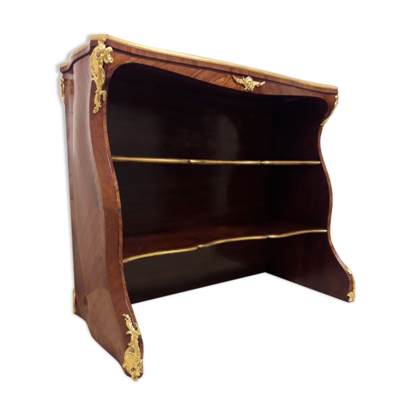 Library shelf, marquetry and gilded bronzes Napoleon III