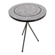 Mid-century mosaic tripod side table