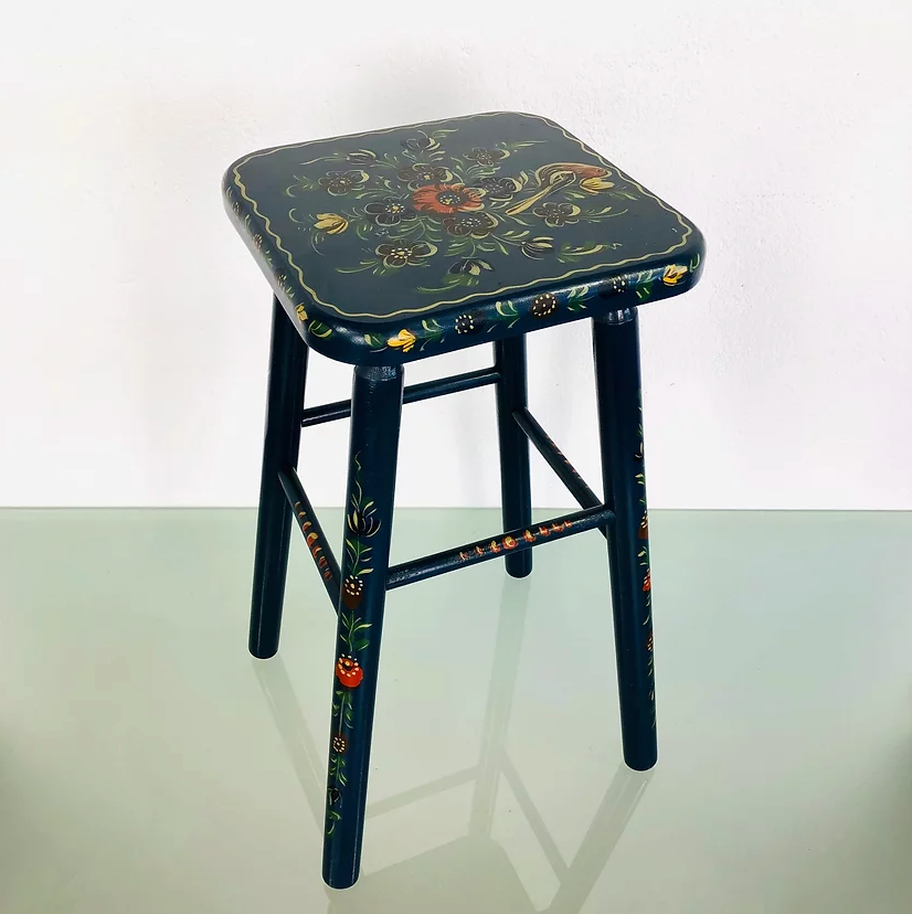 Painted vintage stool