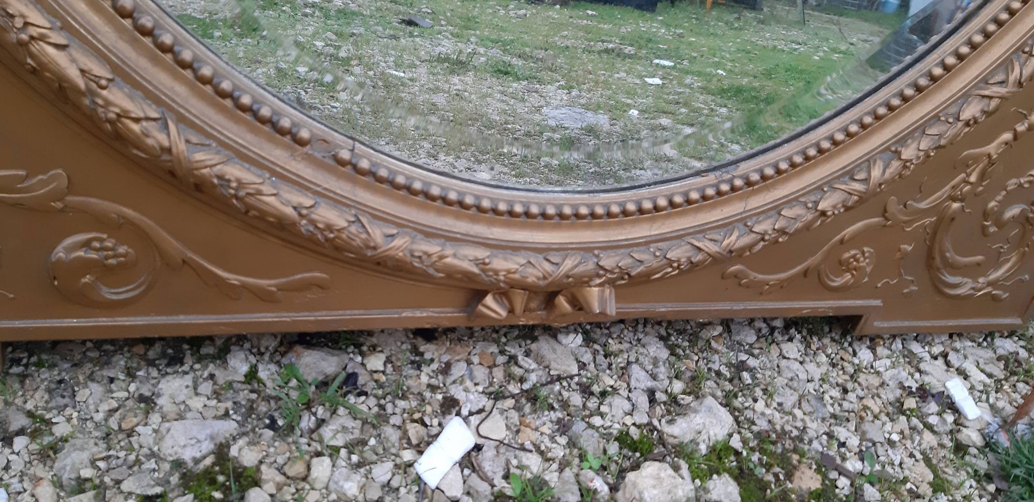 Miroir bois et stuc doré 19 éme