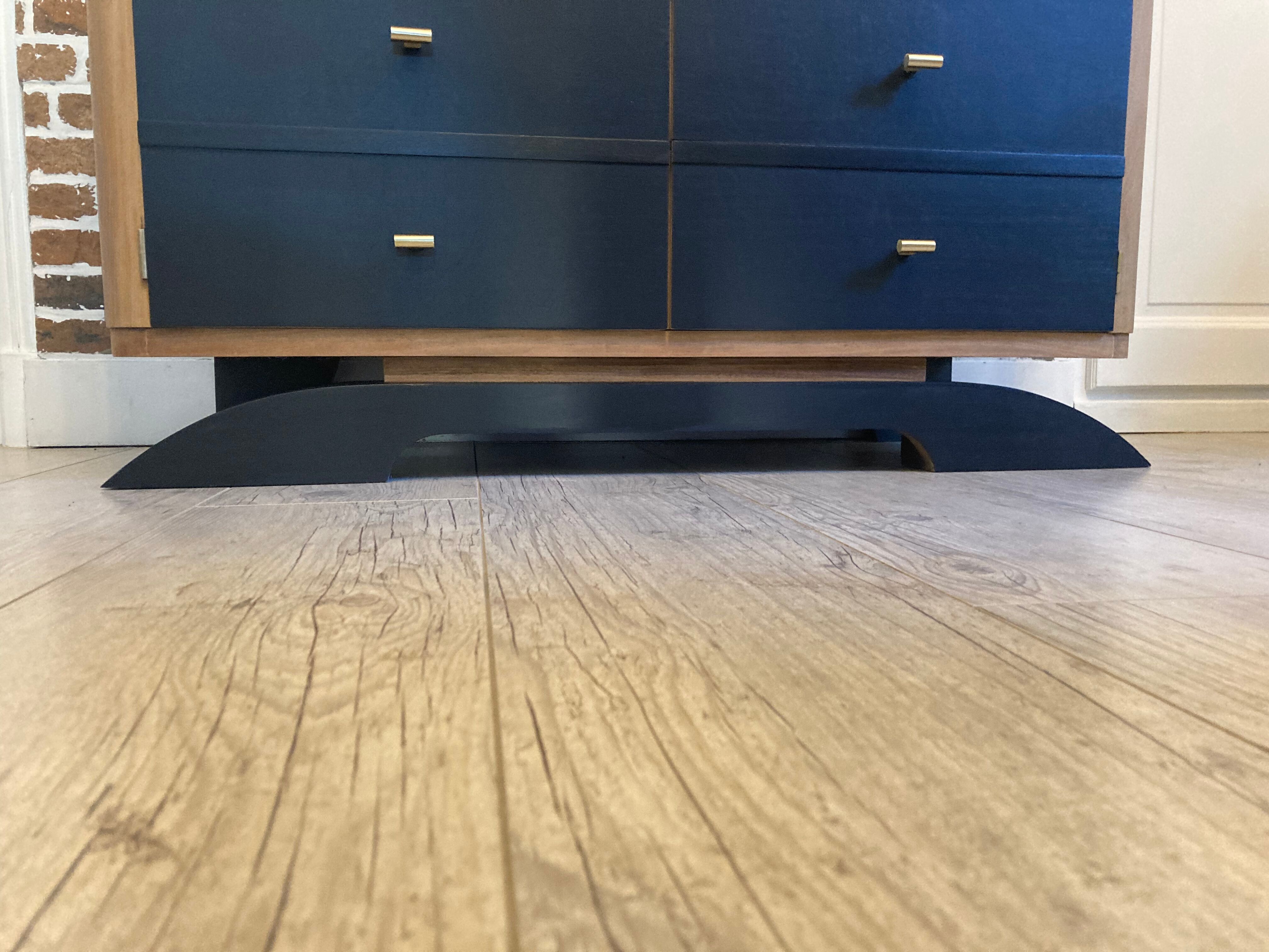 Chest of drawers restyled in black