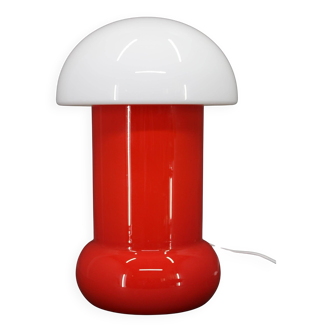 Opaline glass mushroom table lamp, Space Age, Czechoslovakia, 1970s