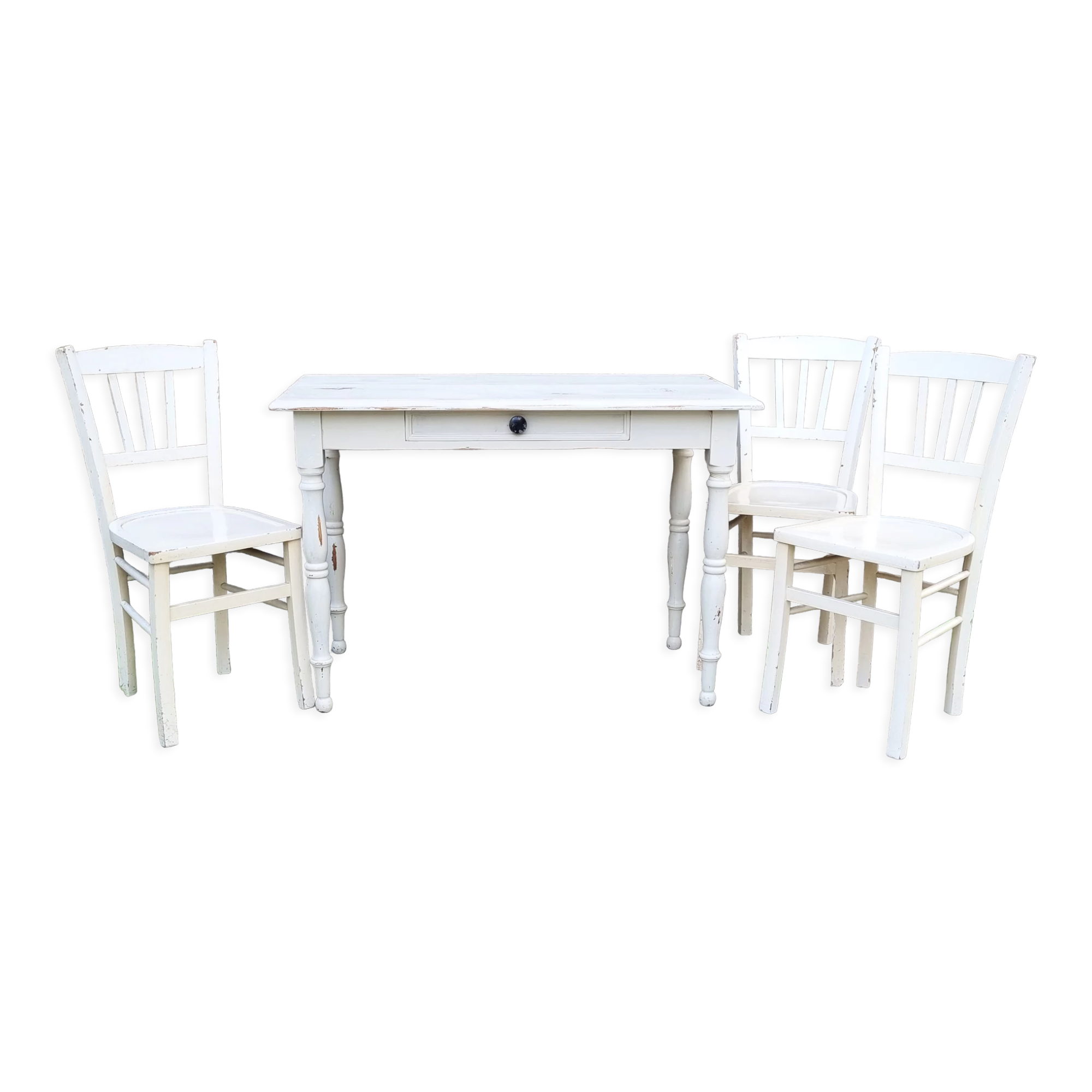 Luterma table and chairs set, shabby chic, 40s