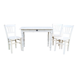 Luterma table and chairs set, shabby chic, 40s