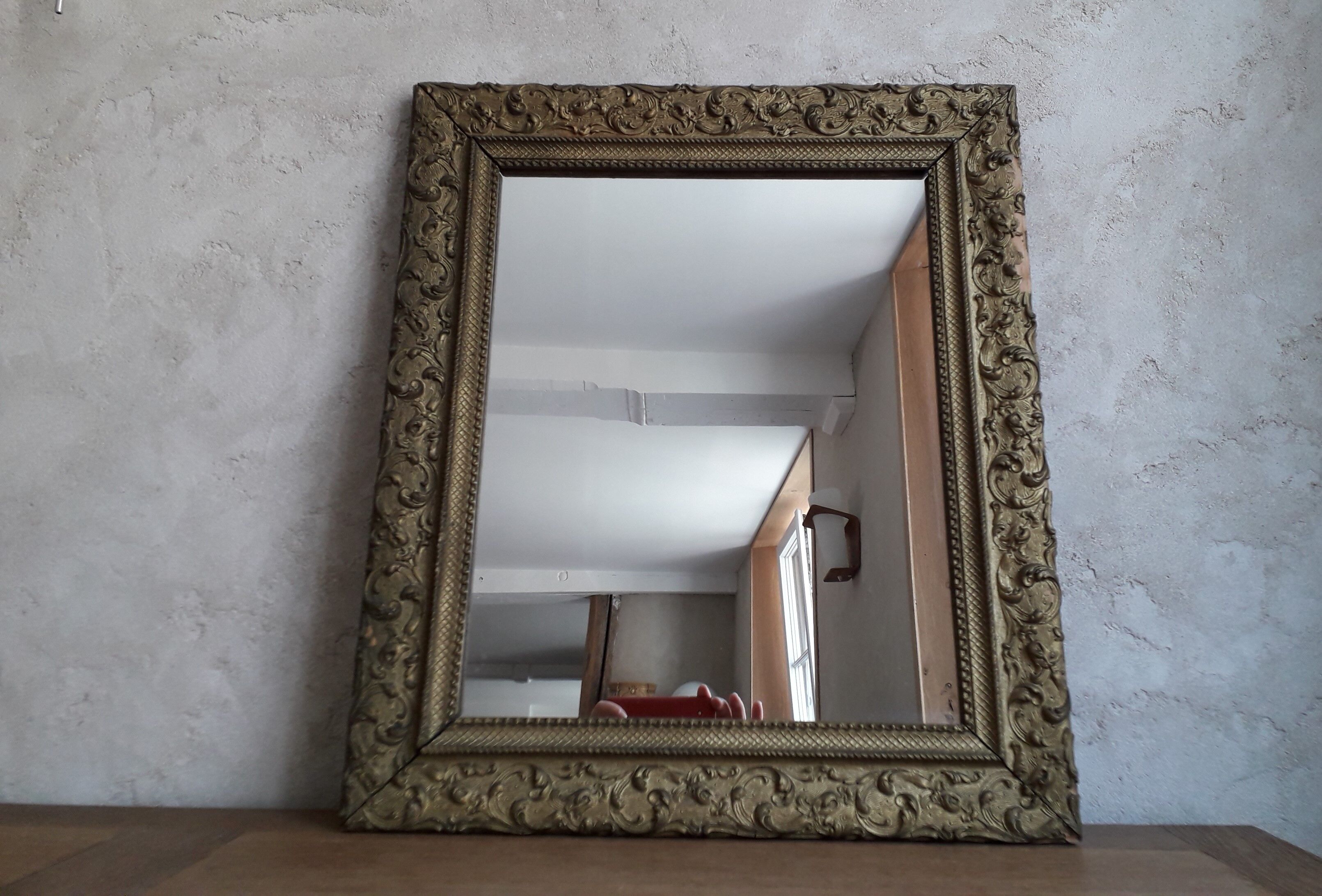 Mirror old gilded frame