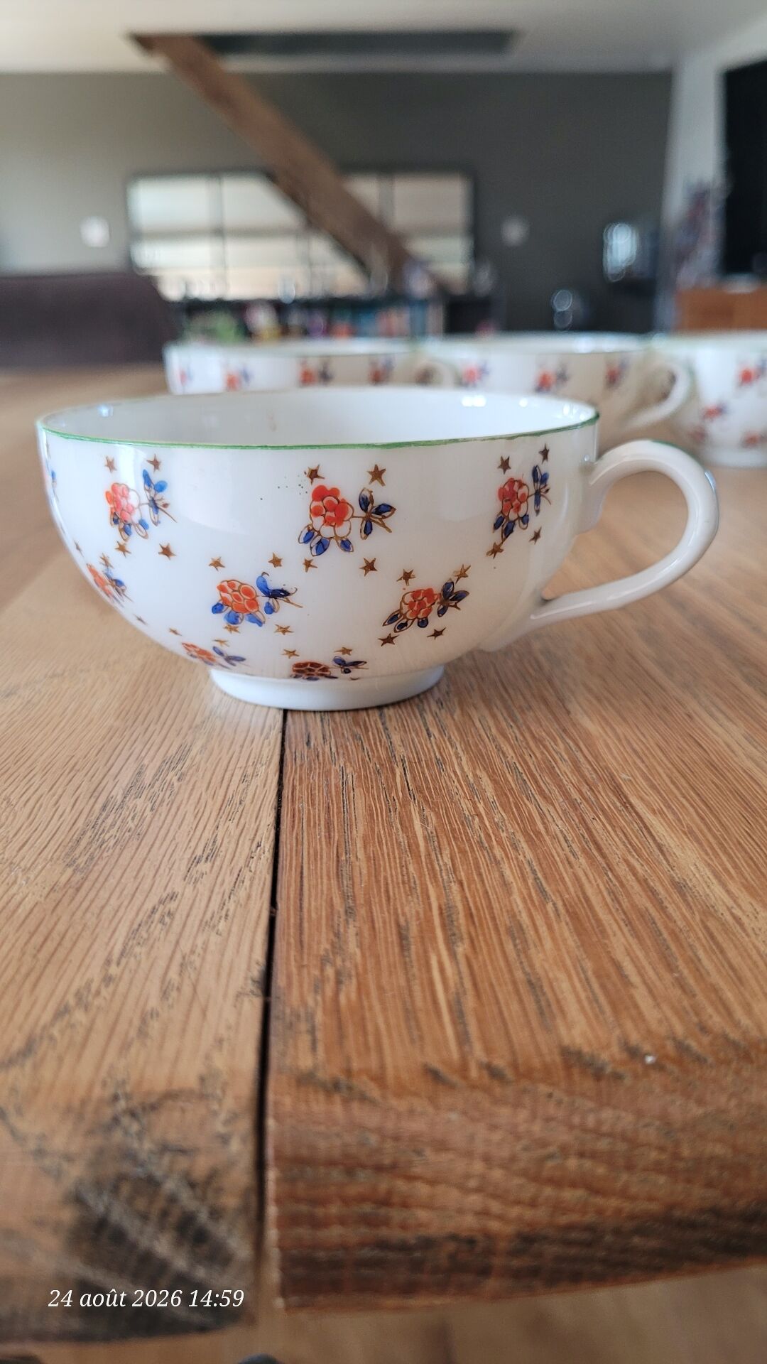 4 antique fine porcelain cups