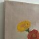 Tableau bouquet, peinture sur toile