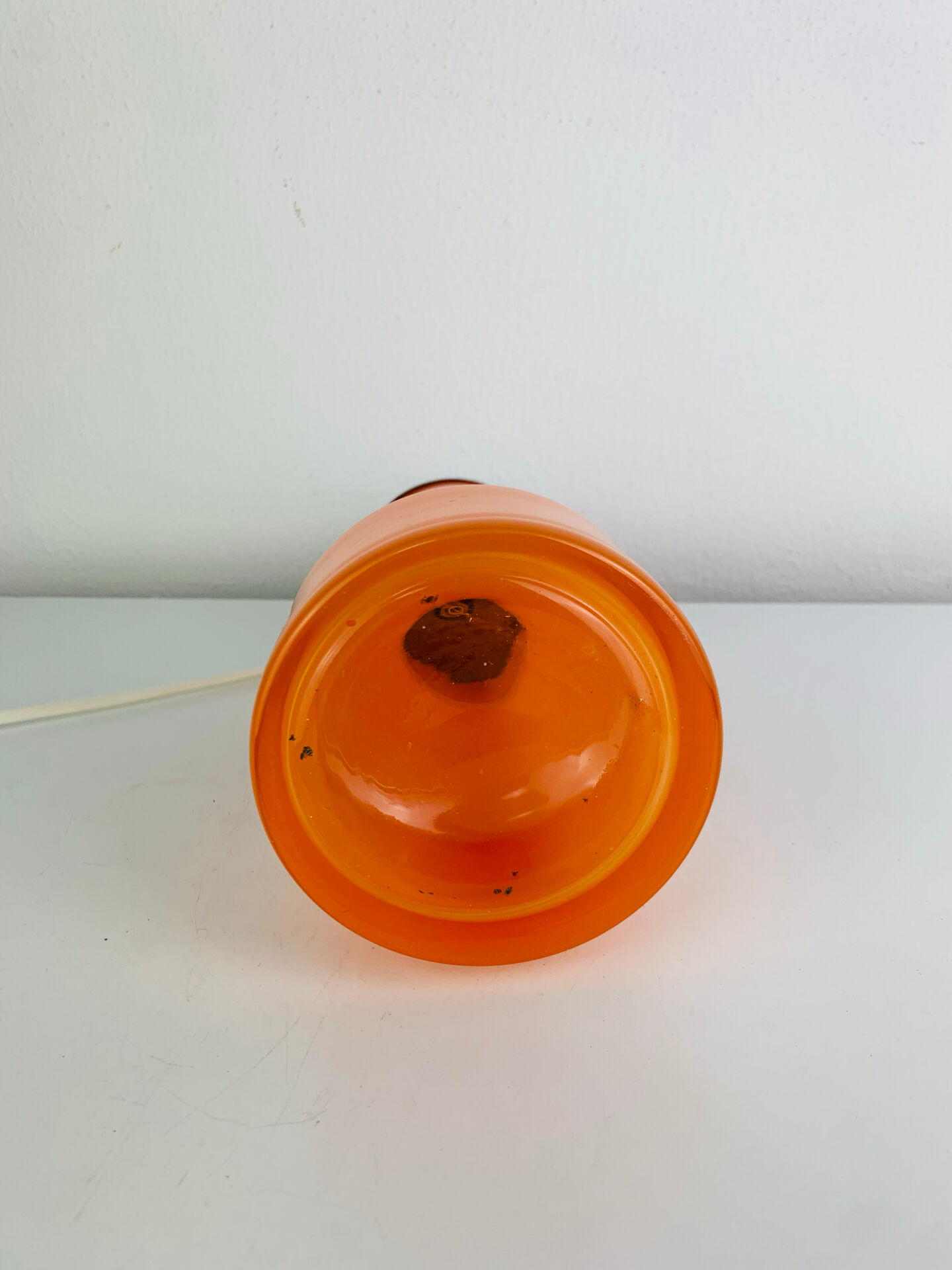 Lampe 70’s opaline orange vintage