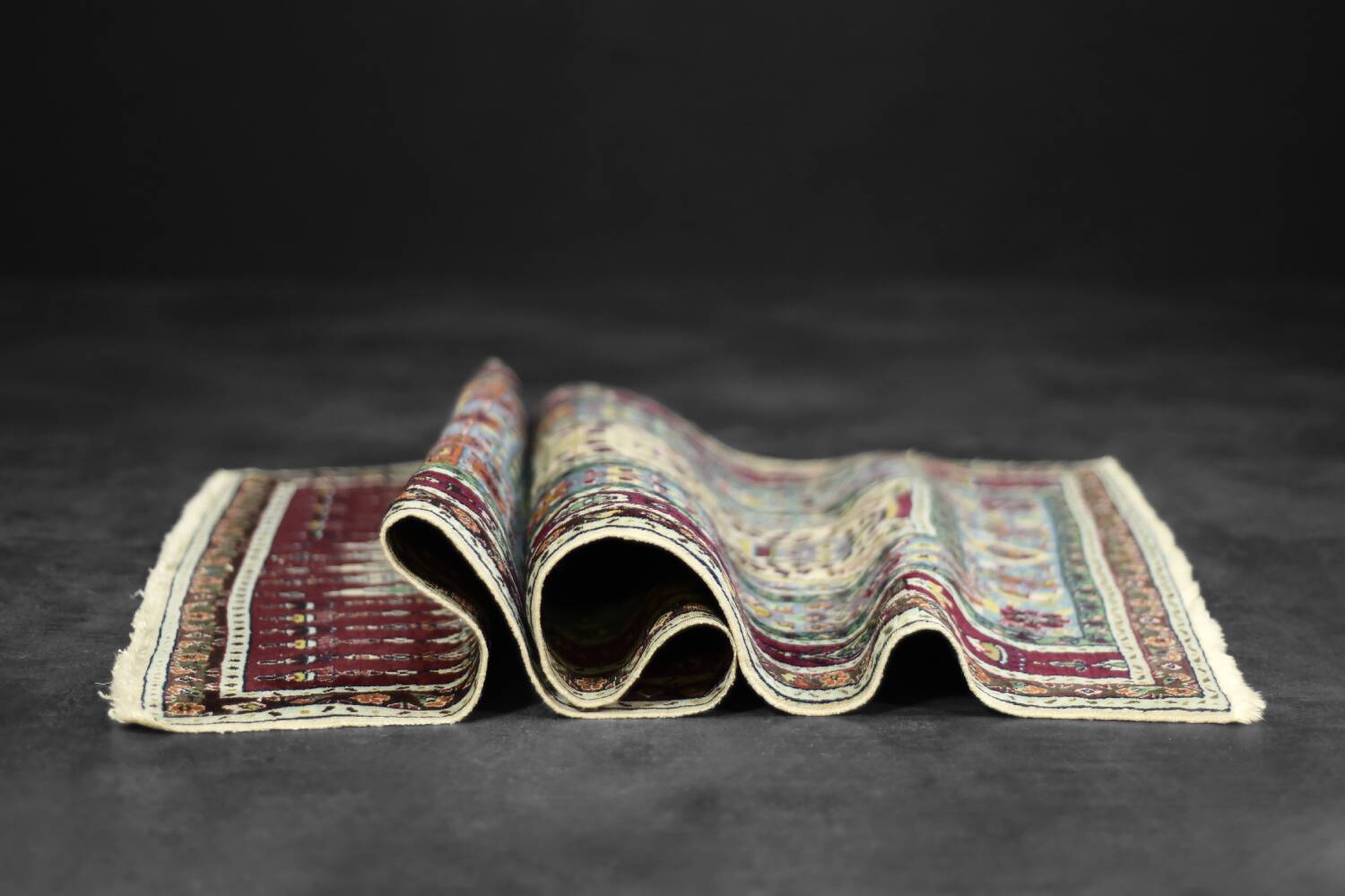 Handwoven Balouch prayer rug, Middle Eastern oriental style, 1960s.