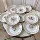 Dessert service cake dish and 10 dessert plates Digoin Sarreguemines Pamplona 50s