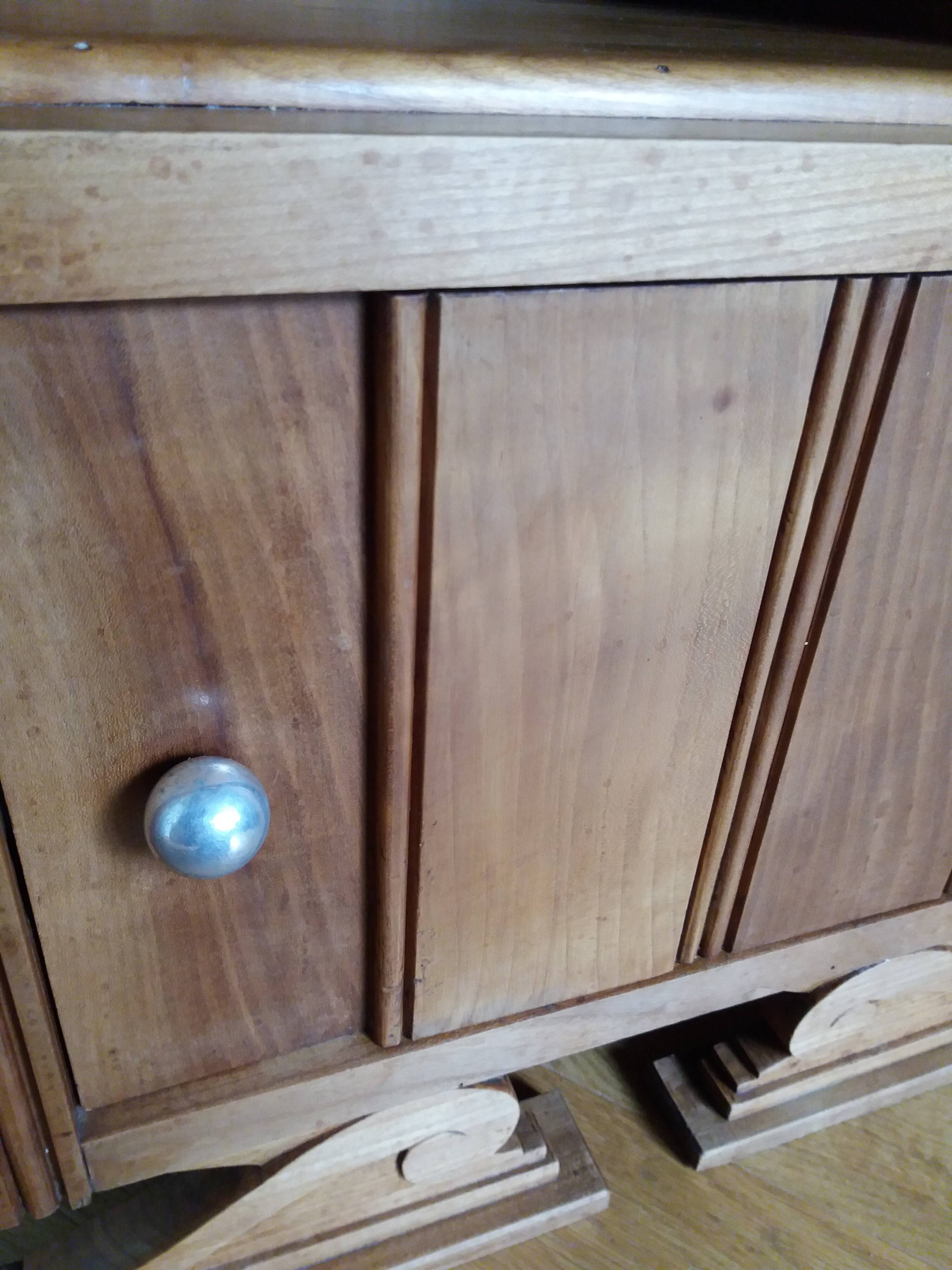 Art deco wooden bedside table