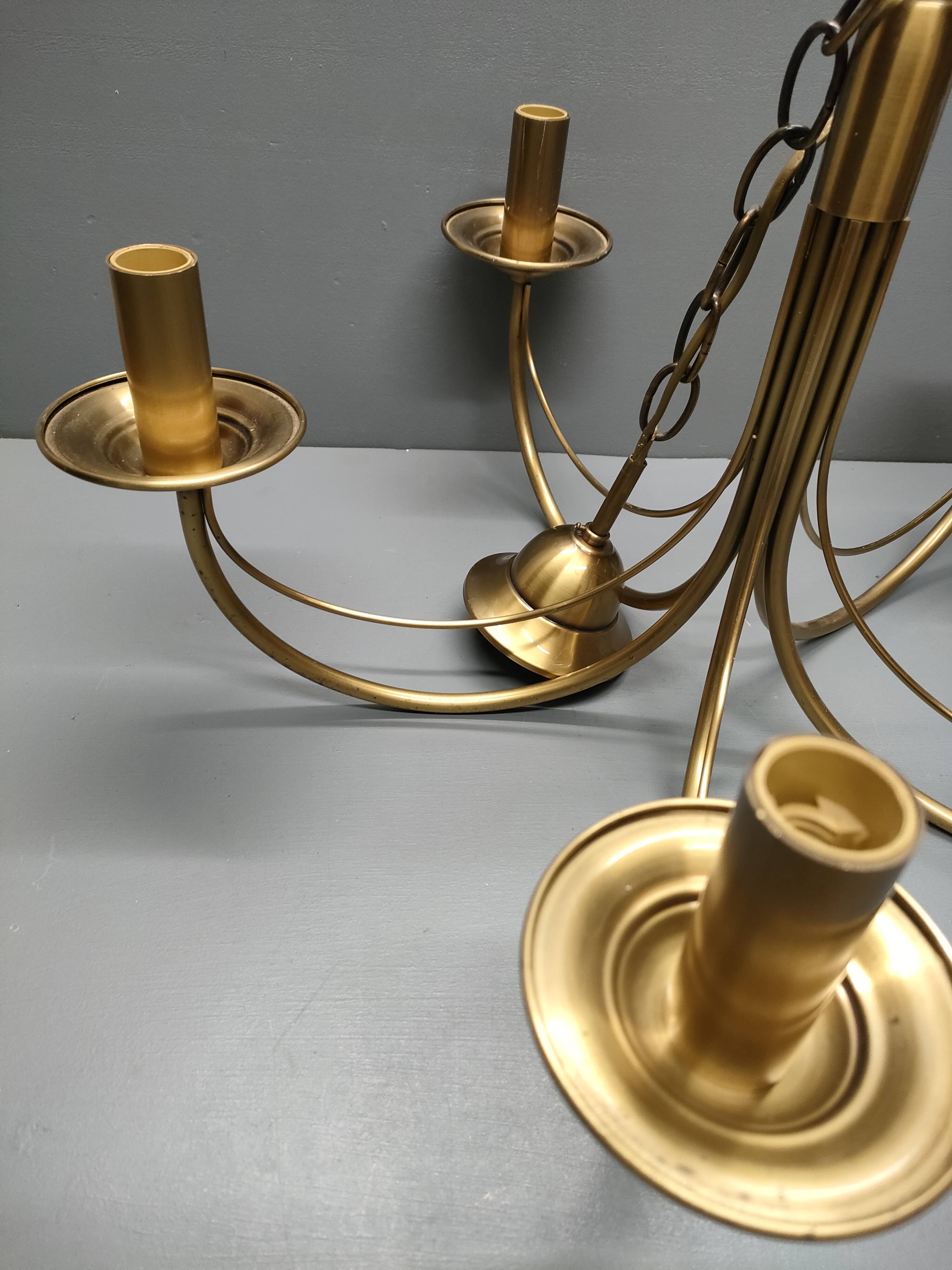 CVL (Val de Loire Creations) ~ Chandelier ~ Chatelet Collection - 5 lights ~ Burnished brass - 21st century