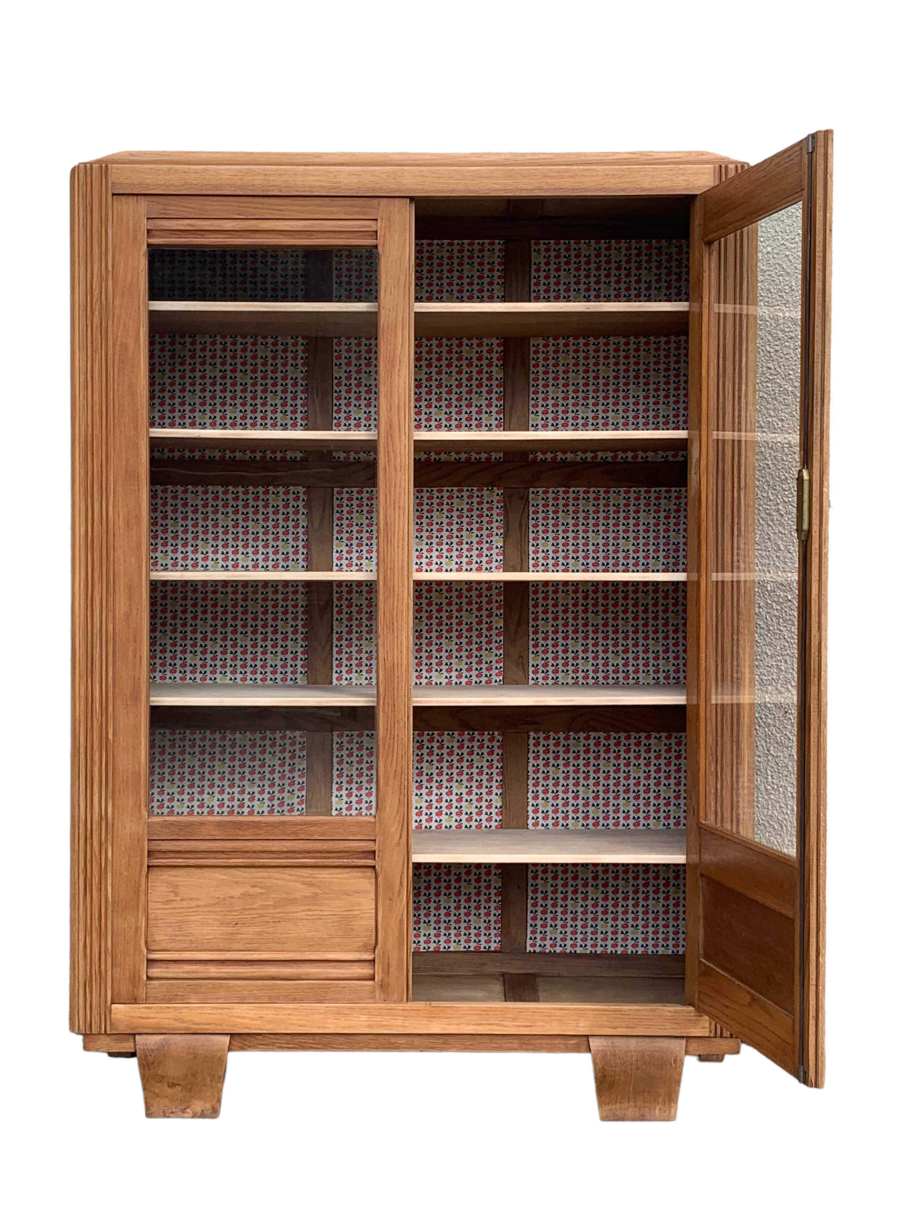 Parisian glazed wardrobe 1930 raw wood