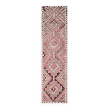 Tapis kilim turc fait main en laine et coton vintage des années 1970 97x158