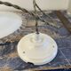 Vintage suspension in electrified white opaline to nine