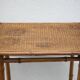 Bamboo and woven wicker table, vintage bamboo console, side table