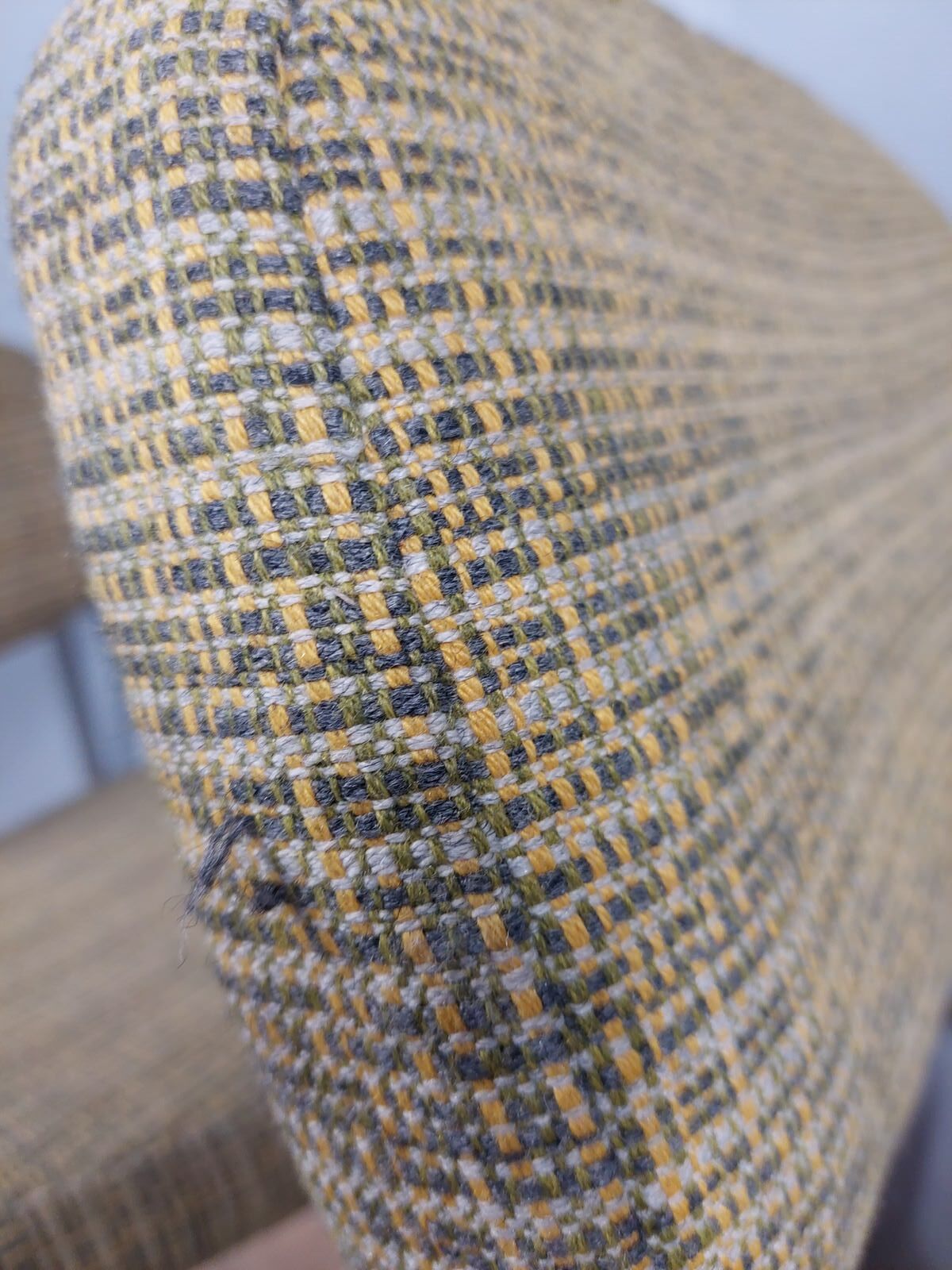 Pair of vintage chairs in fabrics and metal