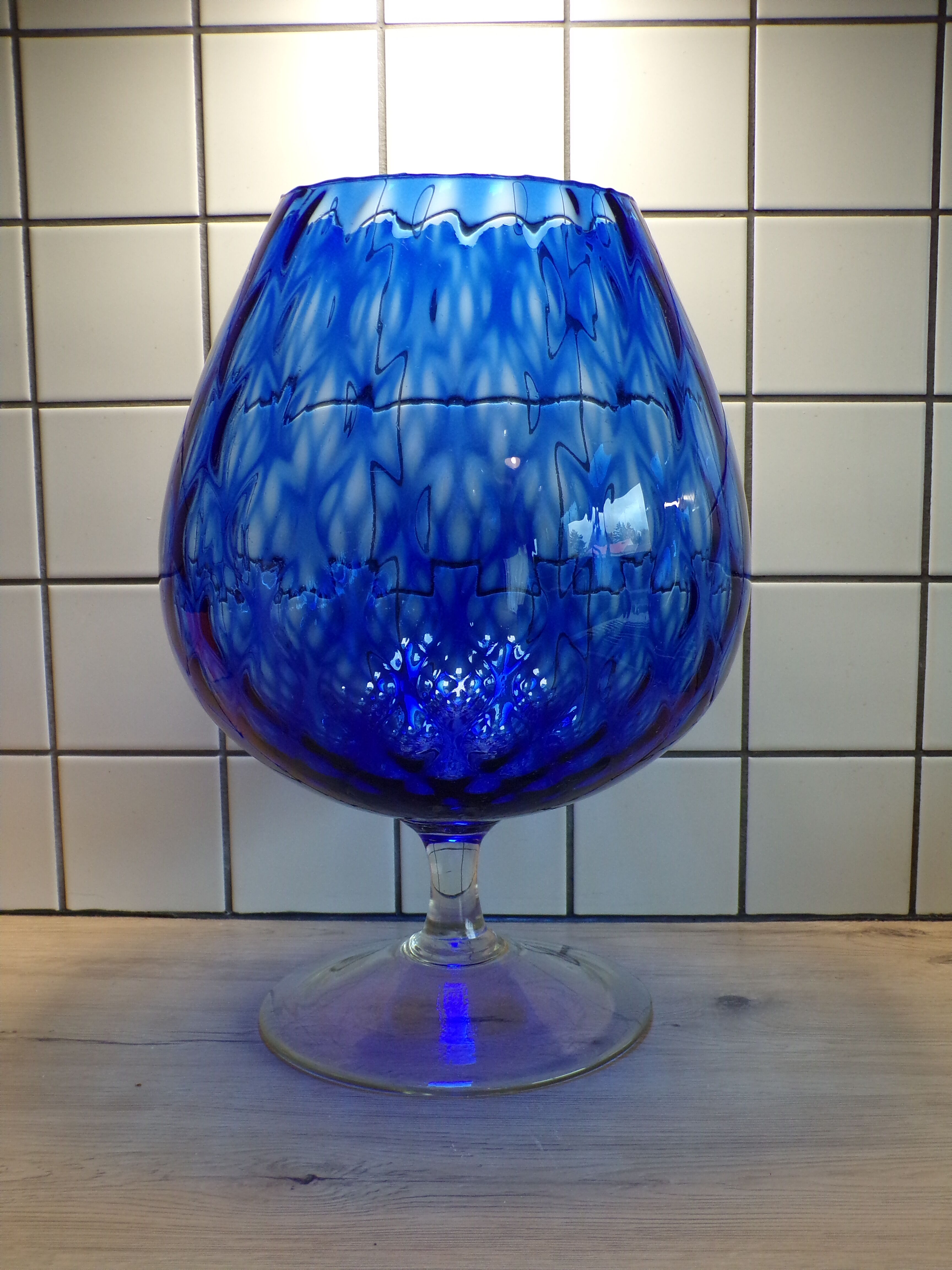 Blue Empoli glass vase