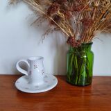 Ceramic candle holder flowers pattern