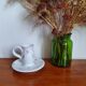 Ceramic candle holder flowers pattern