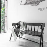 Bench with black back