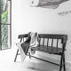 Bench with black back