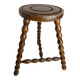 Tabouret tripode en bois tourné