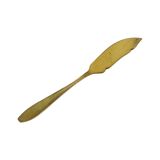 Beurrier coquillage en métal chromé et verre et couteau, Angleterre