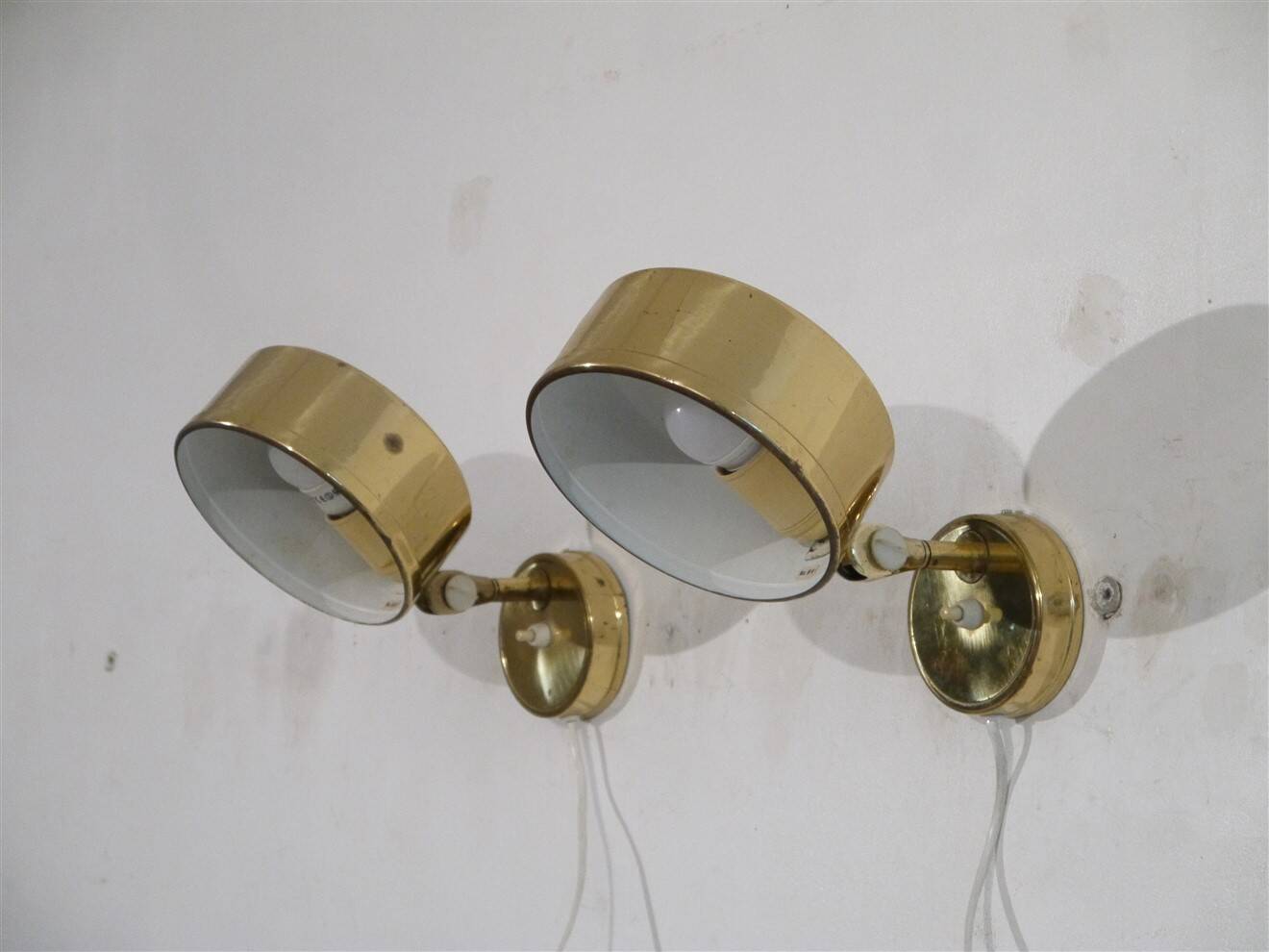 Appliques suedoises en laiton 1970