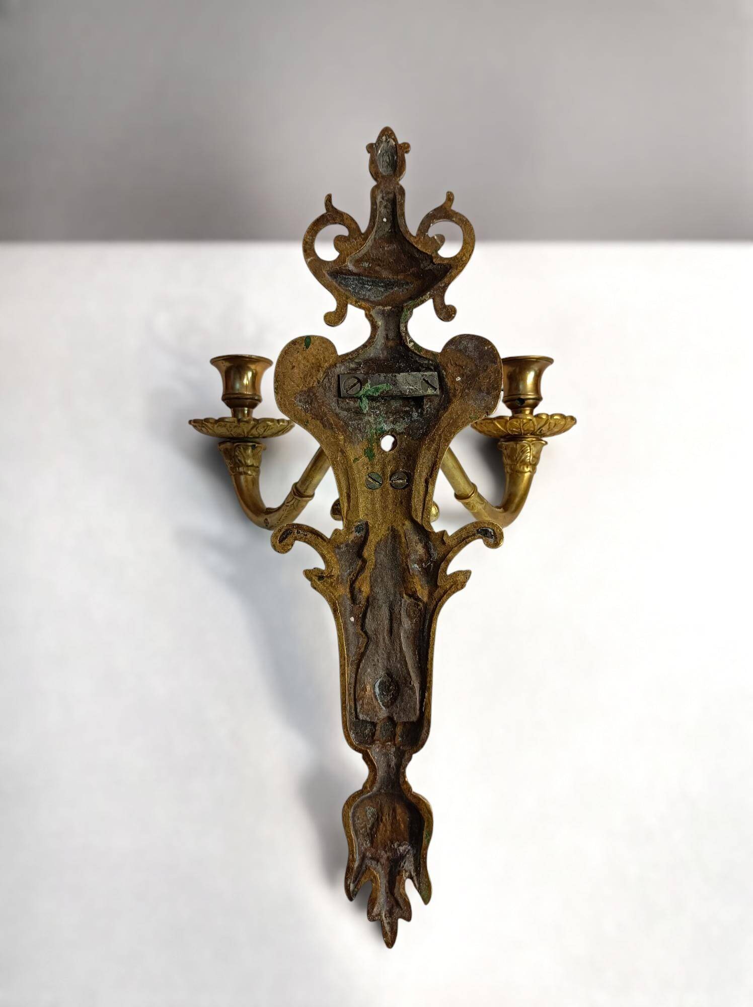Bronze wall sconces Louis XVI, Belle Époque circa 1880–1910