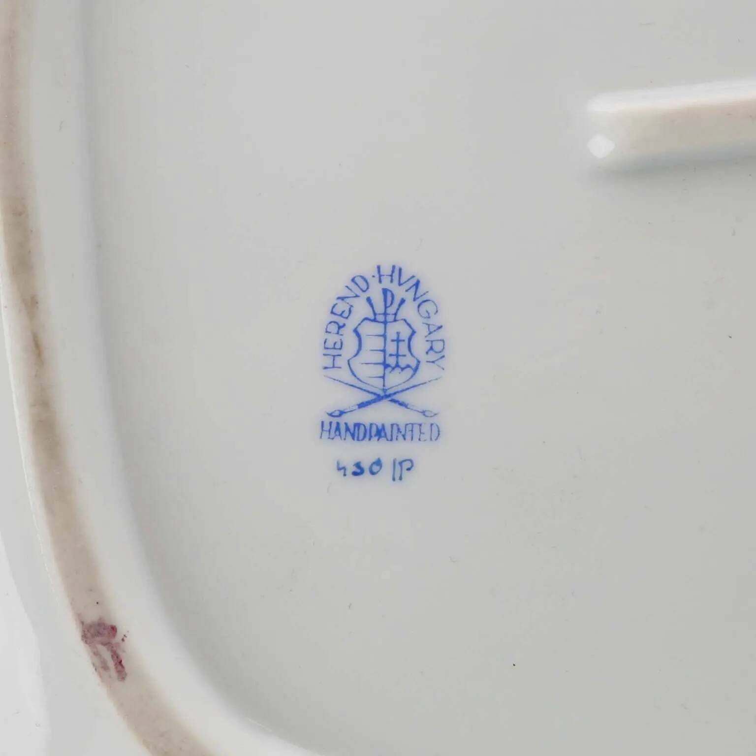 Antique porcelain plateau Herend Hungary 20th century