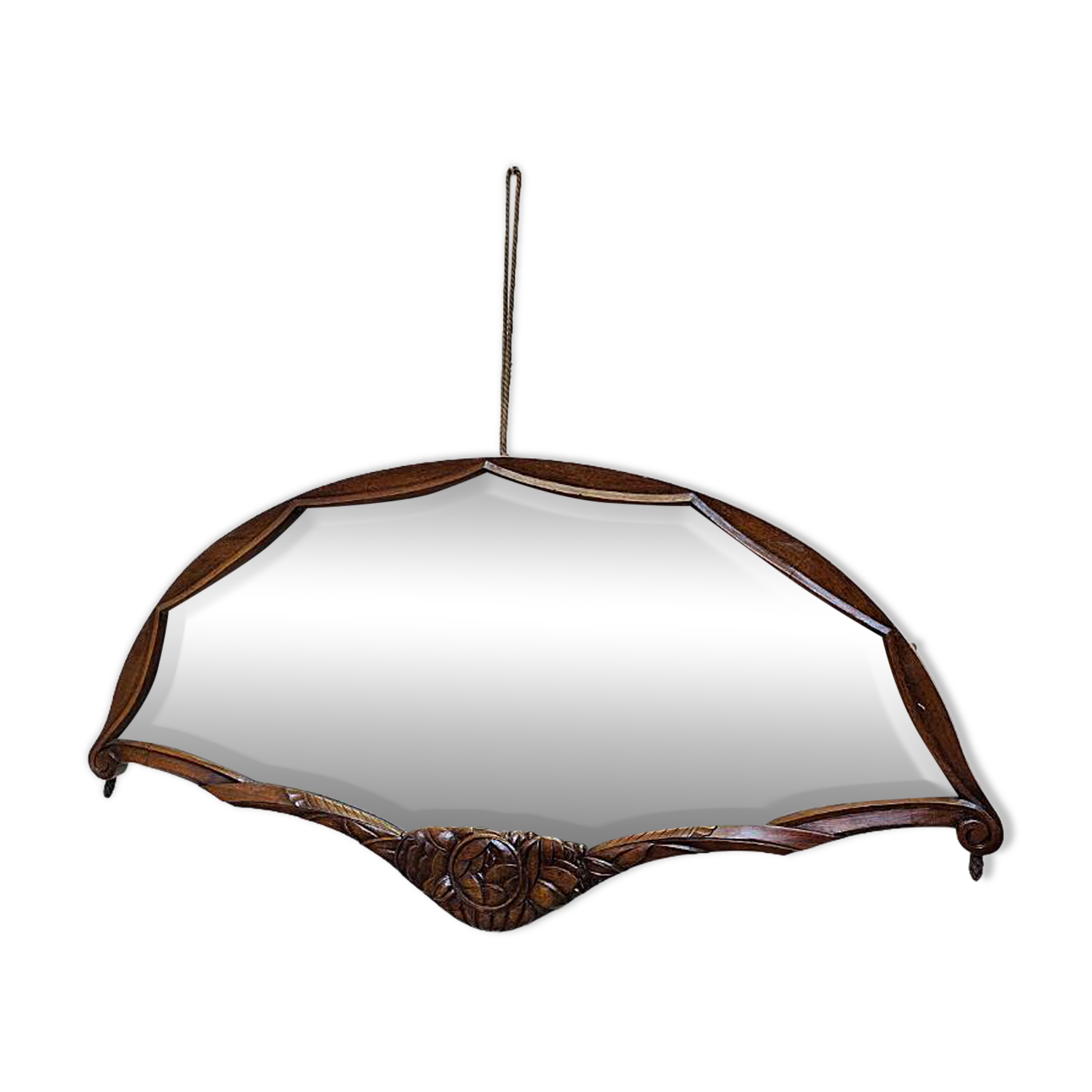 French Art Deco Fan shaped Mirror, 1920s