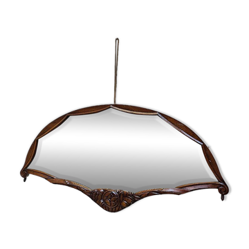 Miroir en forme d'éventail Art Déco français, années 1920