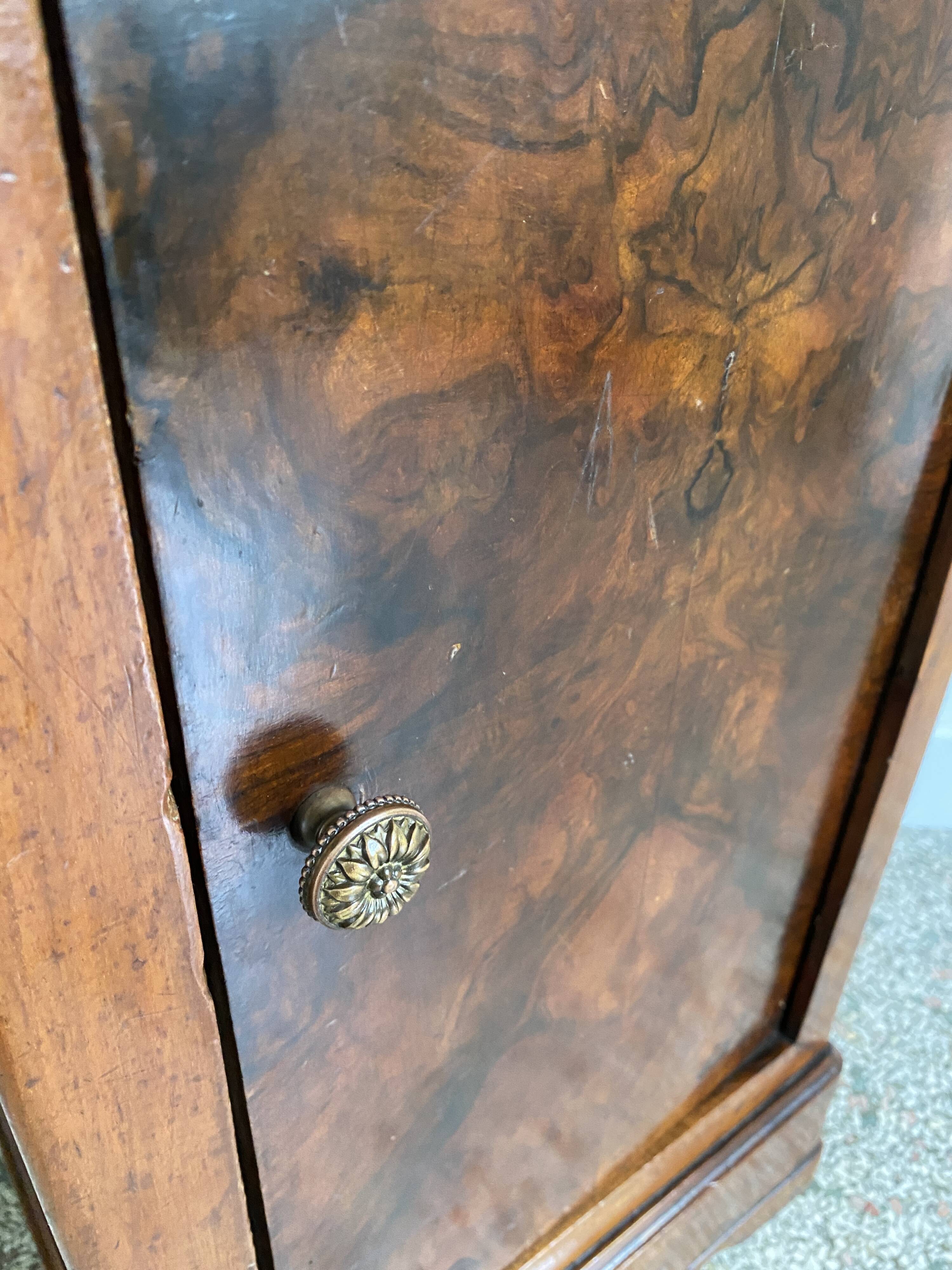 Bedside table / nightstand / column / Somno / Vintage mahogany stand