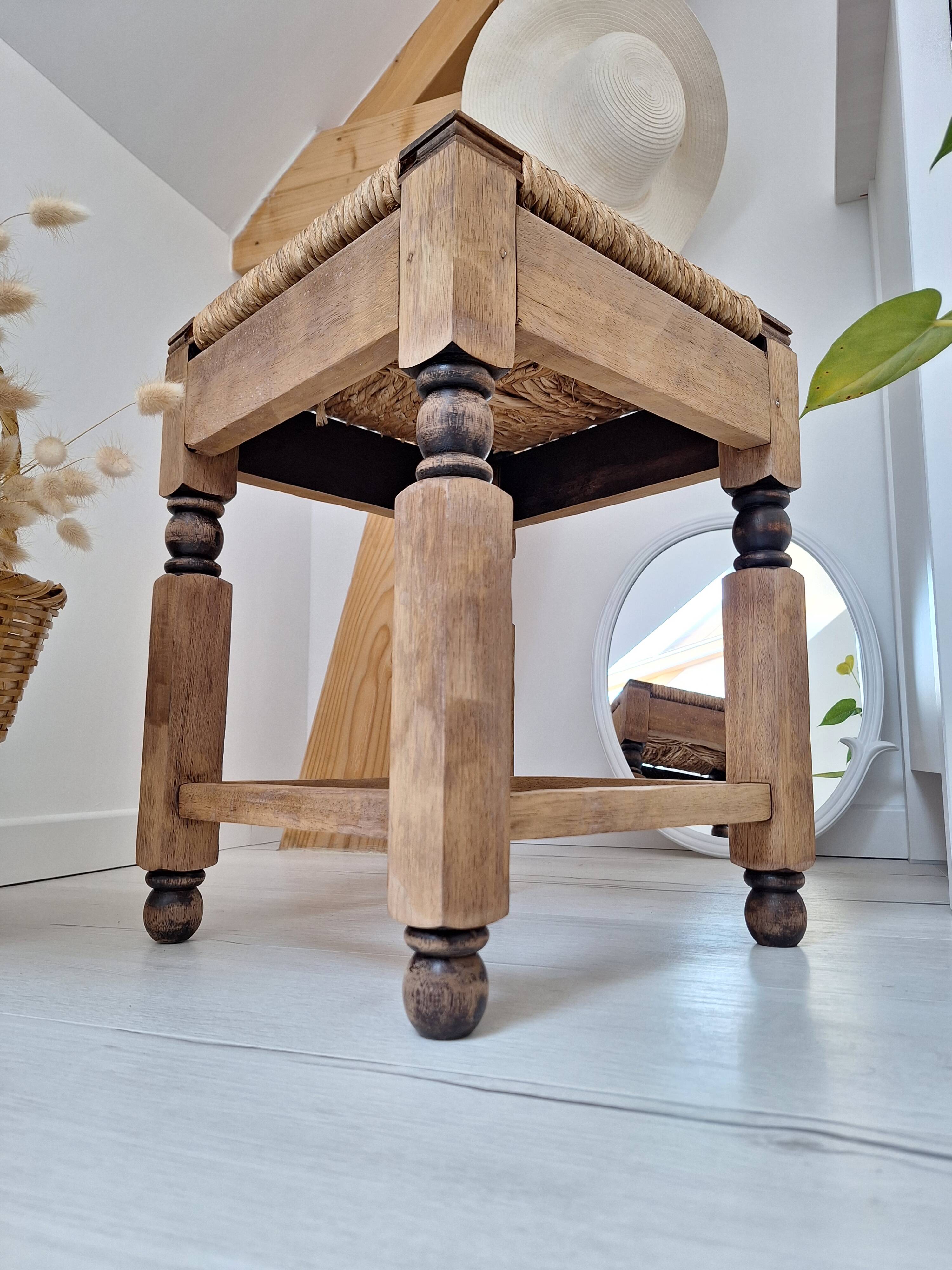 Vintage oak stool