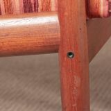 Pair of Danish armchairs in solid teak and fabric, Svend Aage Eriksen 1960.