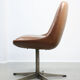 Mid-century Brown Leatherette Swivel Chair from Stol