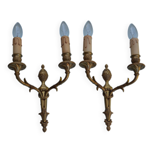 2 appliques en bronze