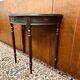 Classic black English Sidetable with leather top