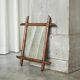 Faux Bamboo Mirror in Wood and Aged Mirror, Early 20th Century