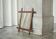 Faux Bamboo Mirror in Wood and Aged Mirror, Early 20th Century