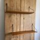 Paire étagères string bois vintage midcentury
