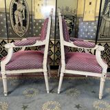 Pair of Louis XVI style armchairs