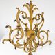 Large Italian wall lamp in gold and green metal. 90s