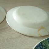 Fine earthenware plates from Forges Les Eaux, sponge decoration, late 19th century