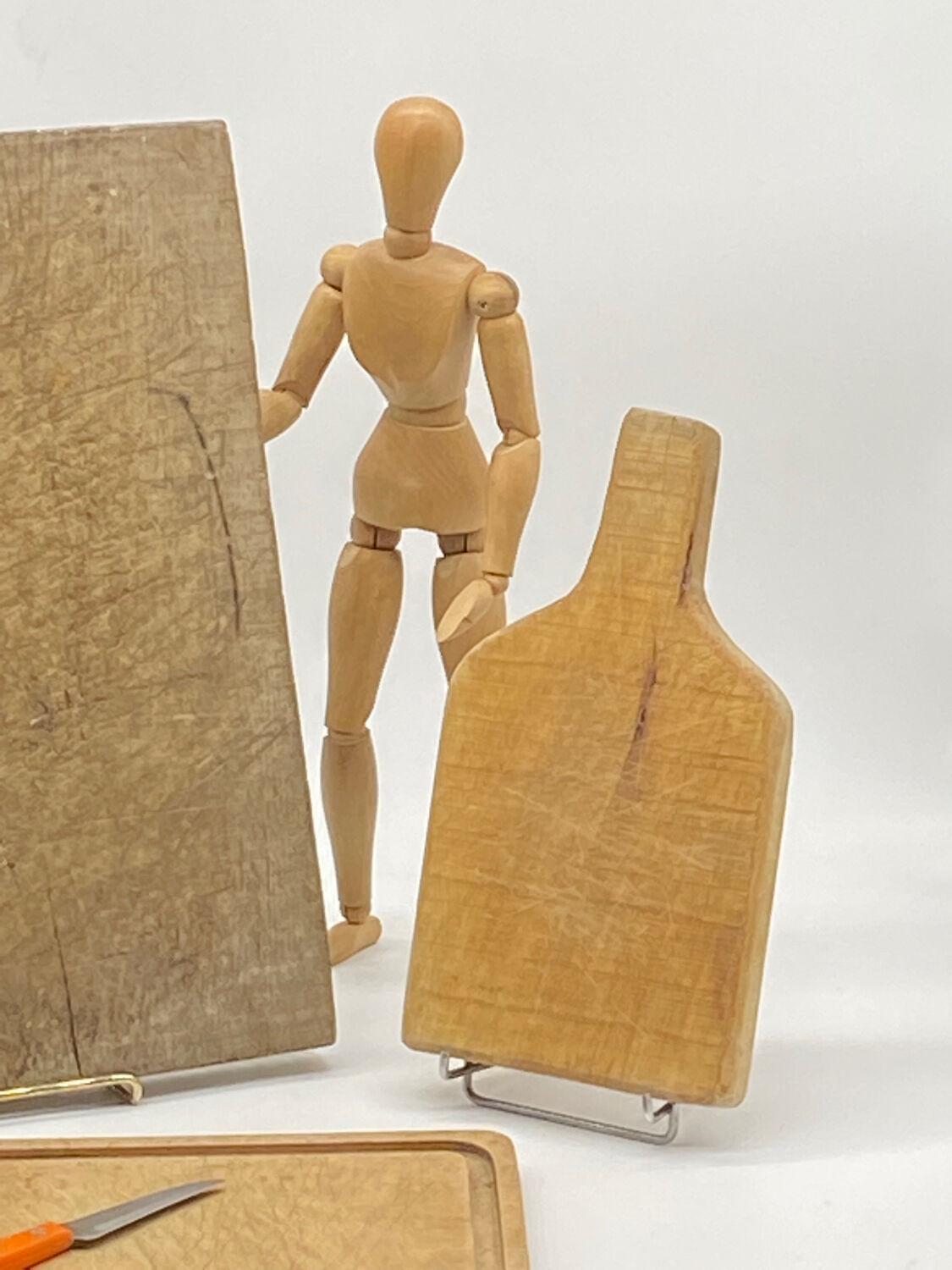 Trio de planches à découper, billots,  anciennes, vintage
