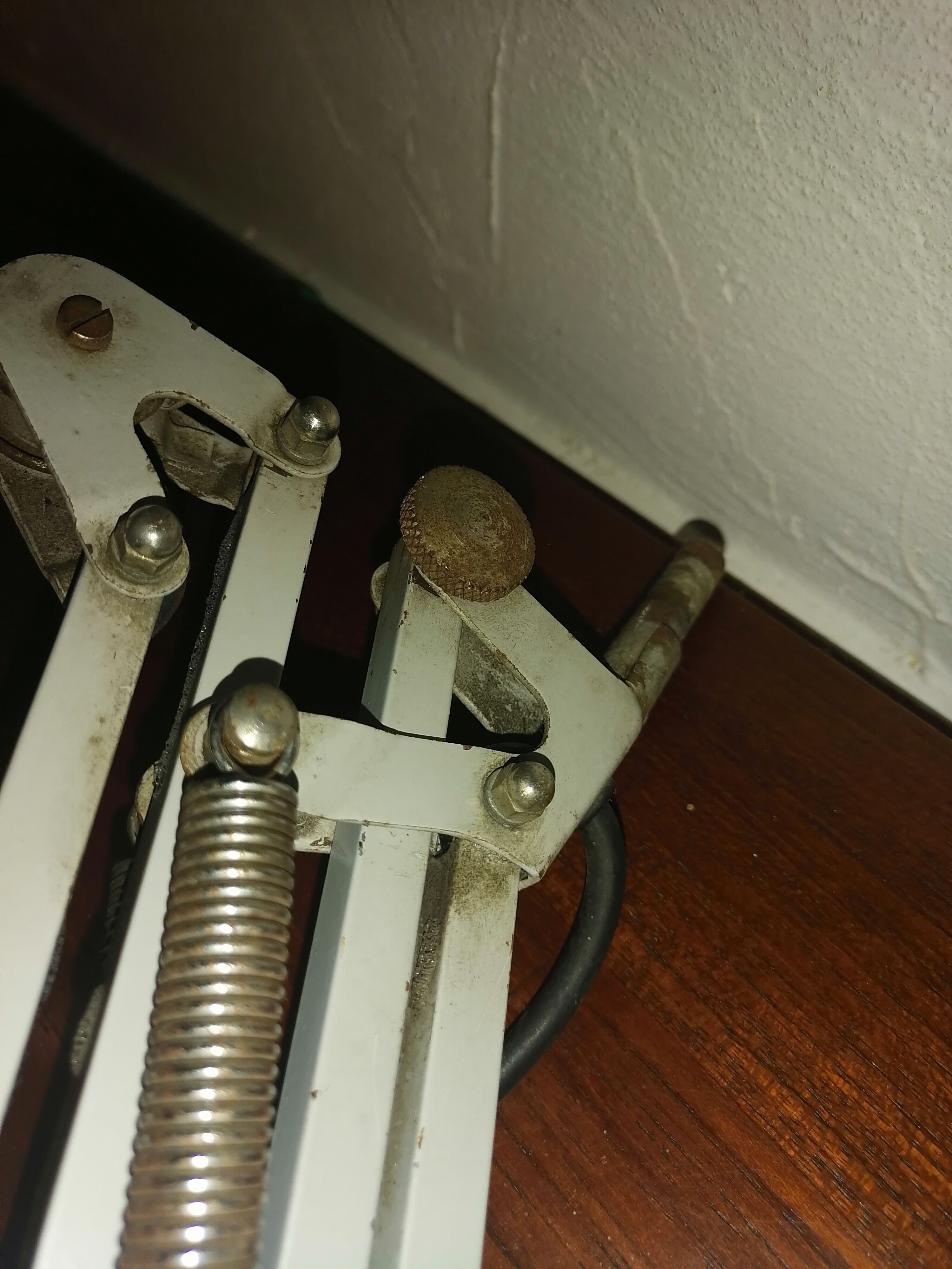 Industrial lamp desk architect 2 arms 1960 1970