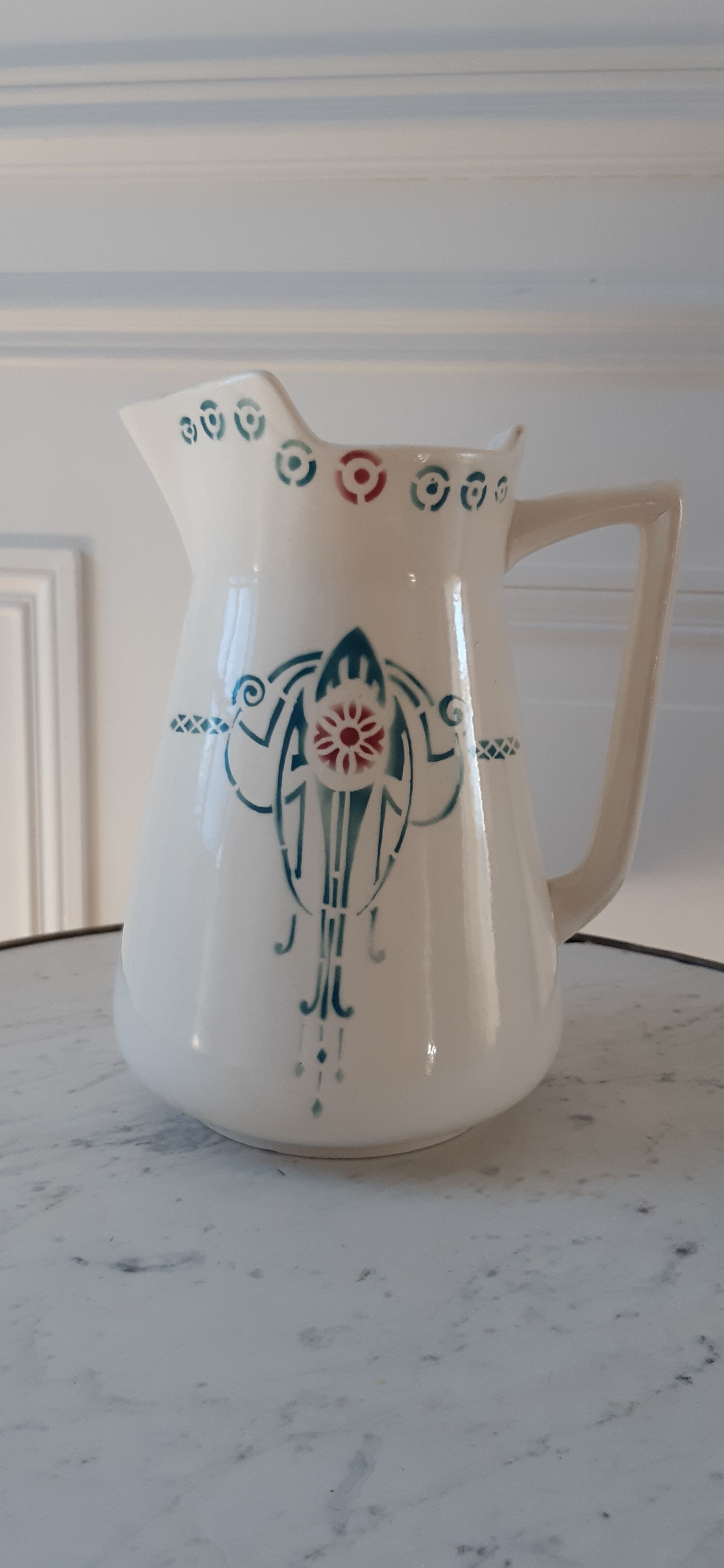 Pitcher / ceramic broc of Clairefontaine years 20-30
