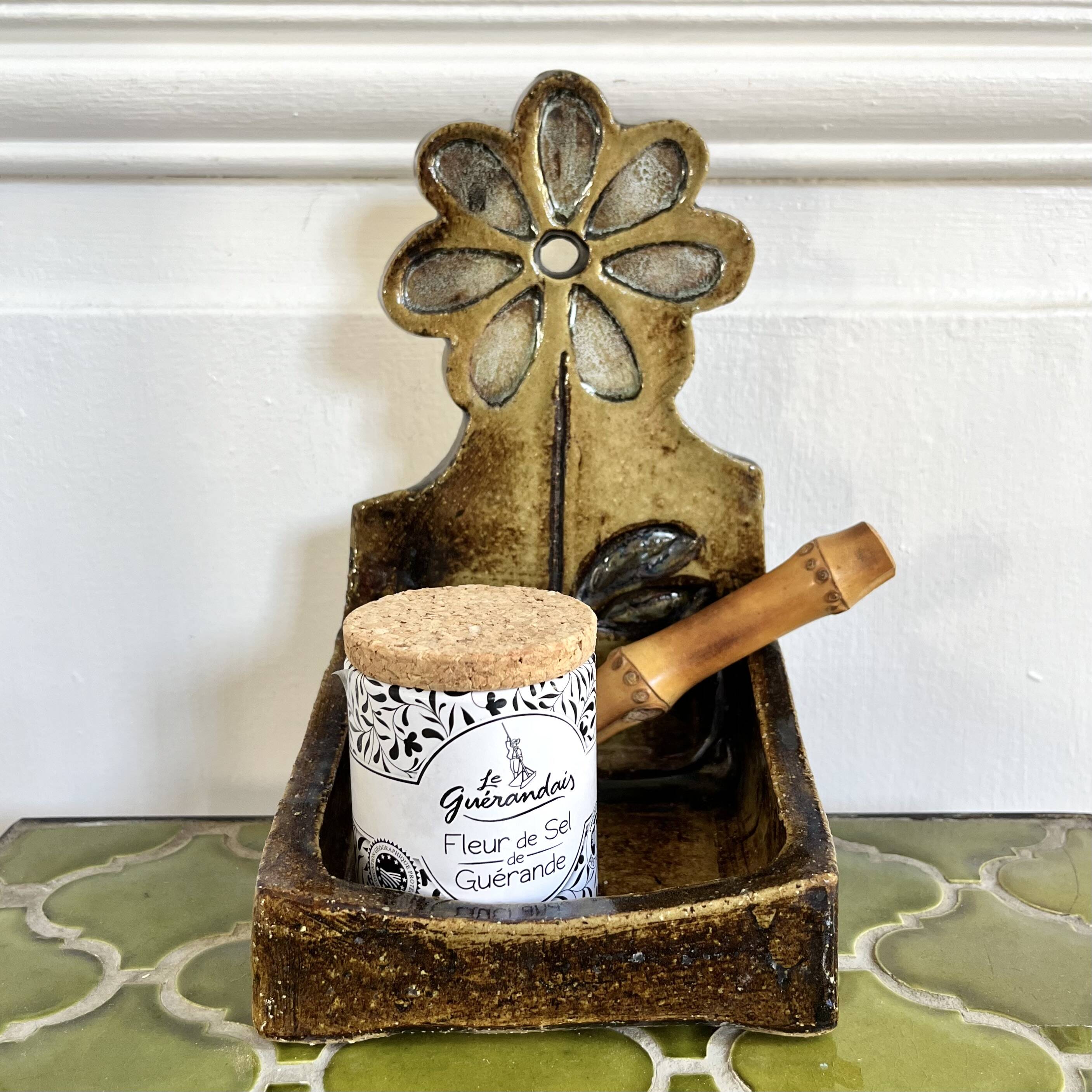 Ceramic soap dish/pocket tray Le Trident, 60s/70s, Vallauris