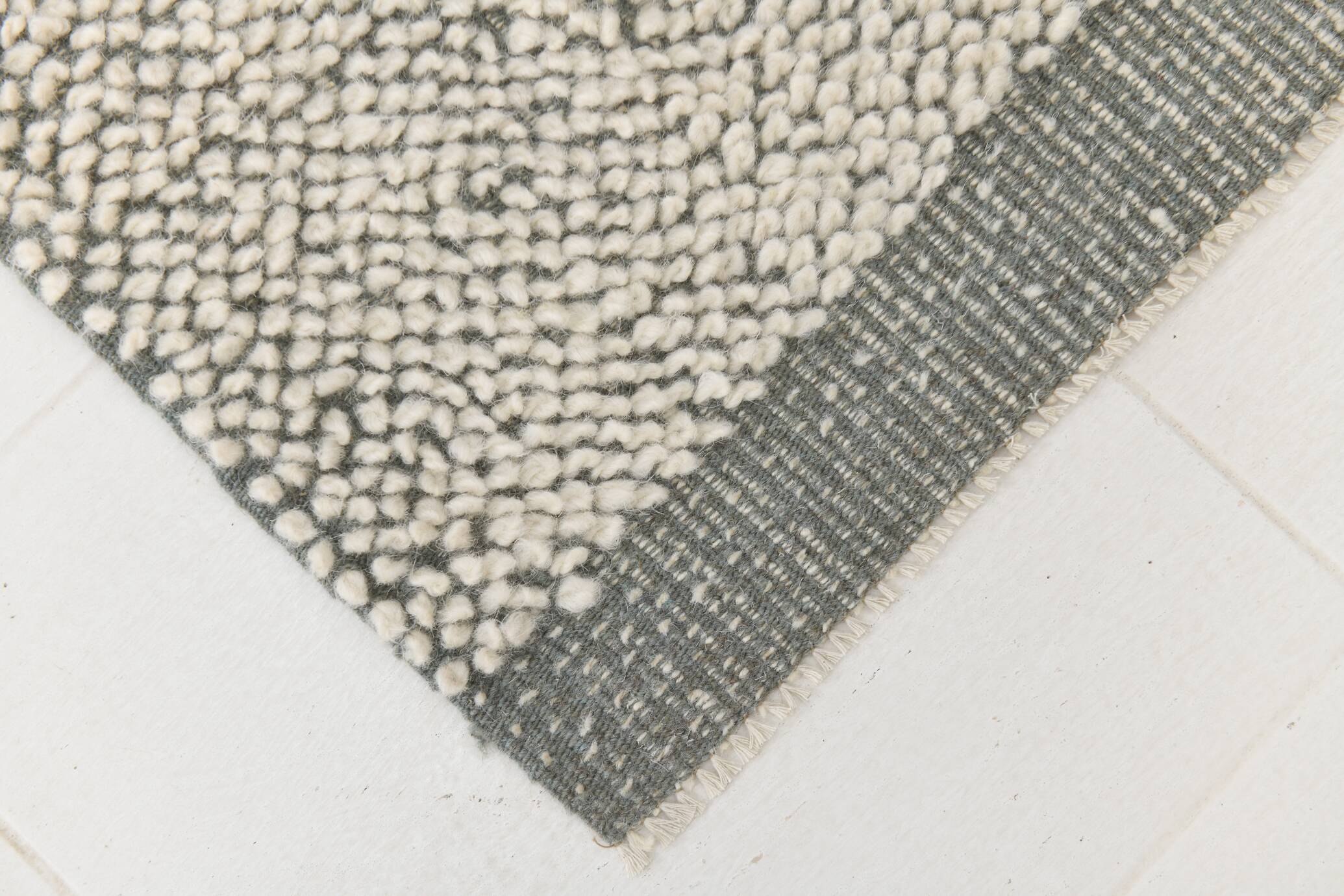 2x9 Moroccan Gray Beige Moroccan Runner Rug, 60x290Cm